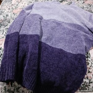 Alfred Dunner Turtleneck Purple Gradient Sweater